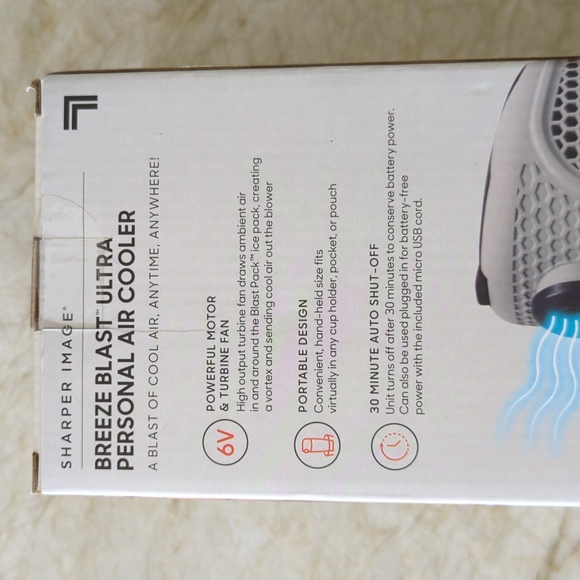 Sharper Image Breeze Blast Personal Air Cooler NWT - Picture 6 of 8